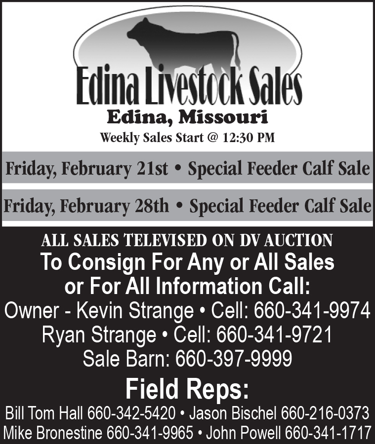 Edina Livestock Sales 02/21 & 28