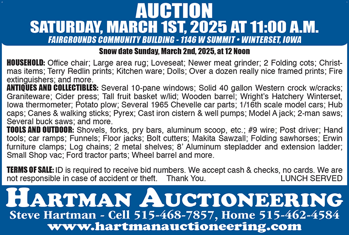 Hartman Auctioneering 03/21