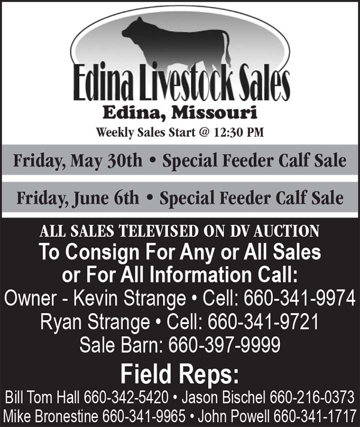 Edina Livestock Sales 5/30 & 6/6