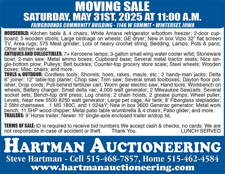 Hartman Auctioneering 05/31